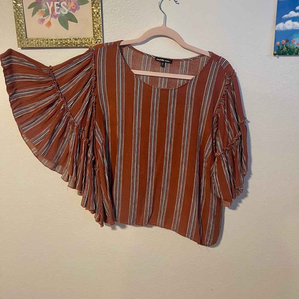 Flared sleeve blouse